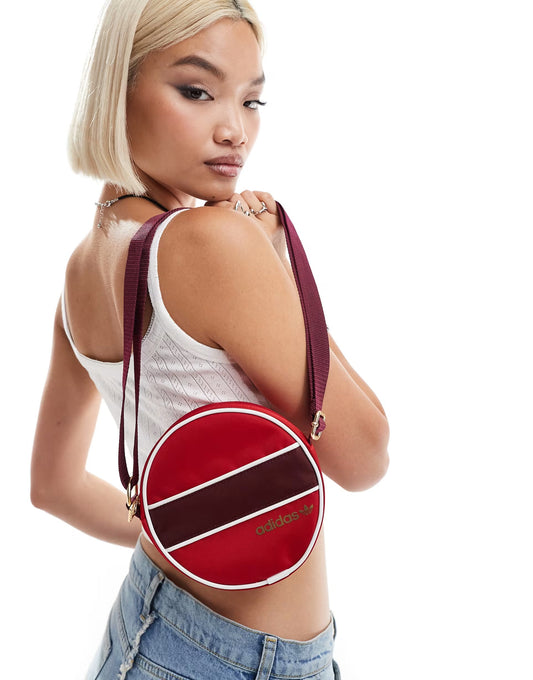 adidas Originals round cross body bag in red