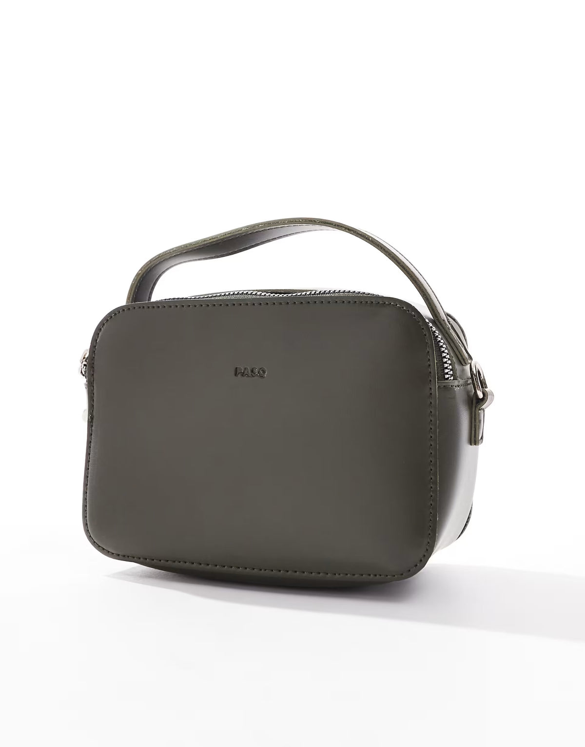 PASQ crossbody camera bag in dark green