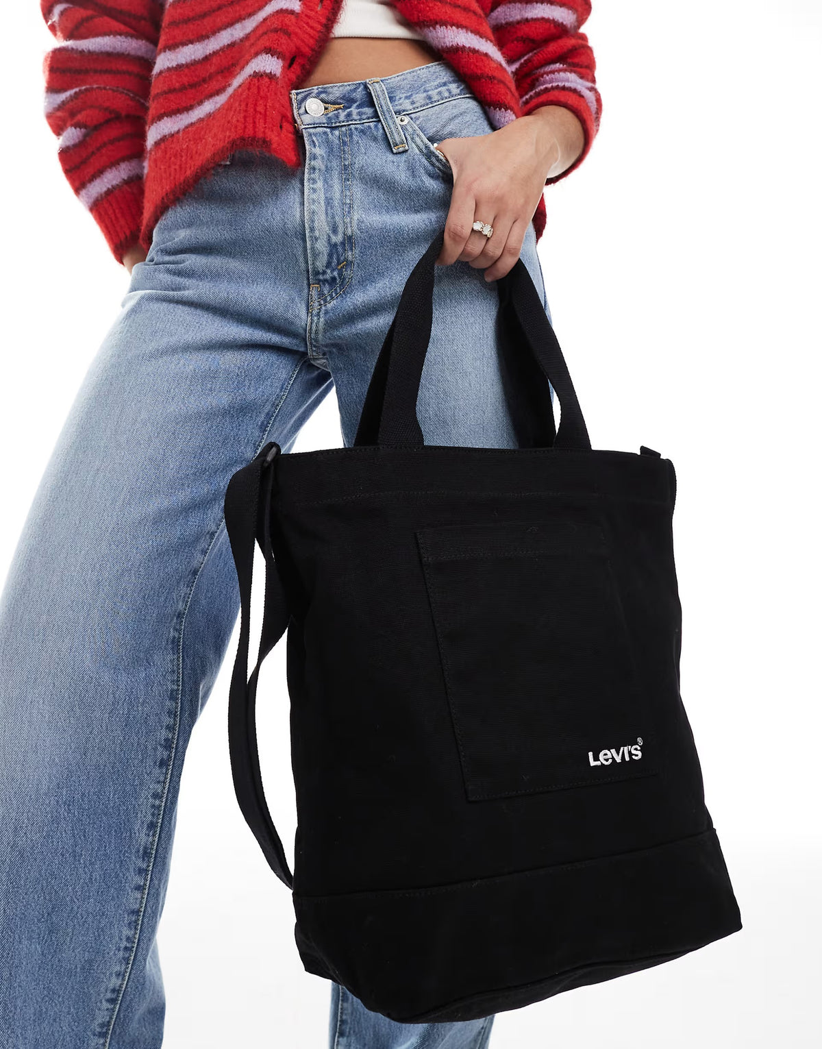 Levi's icon tote bag with logo in black