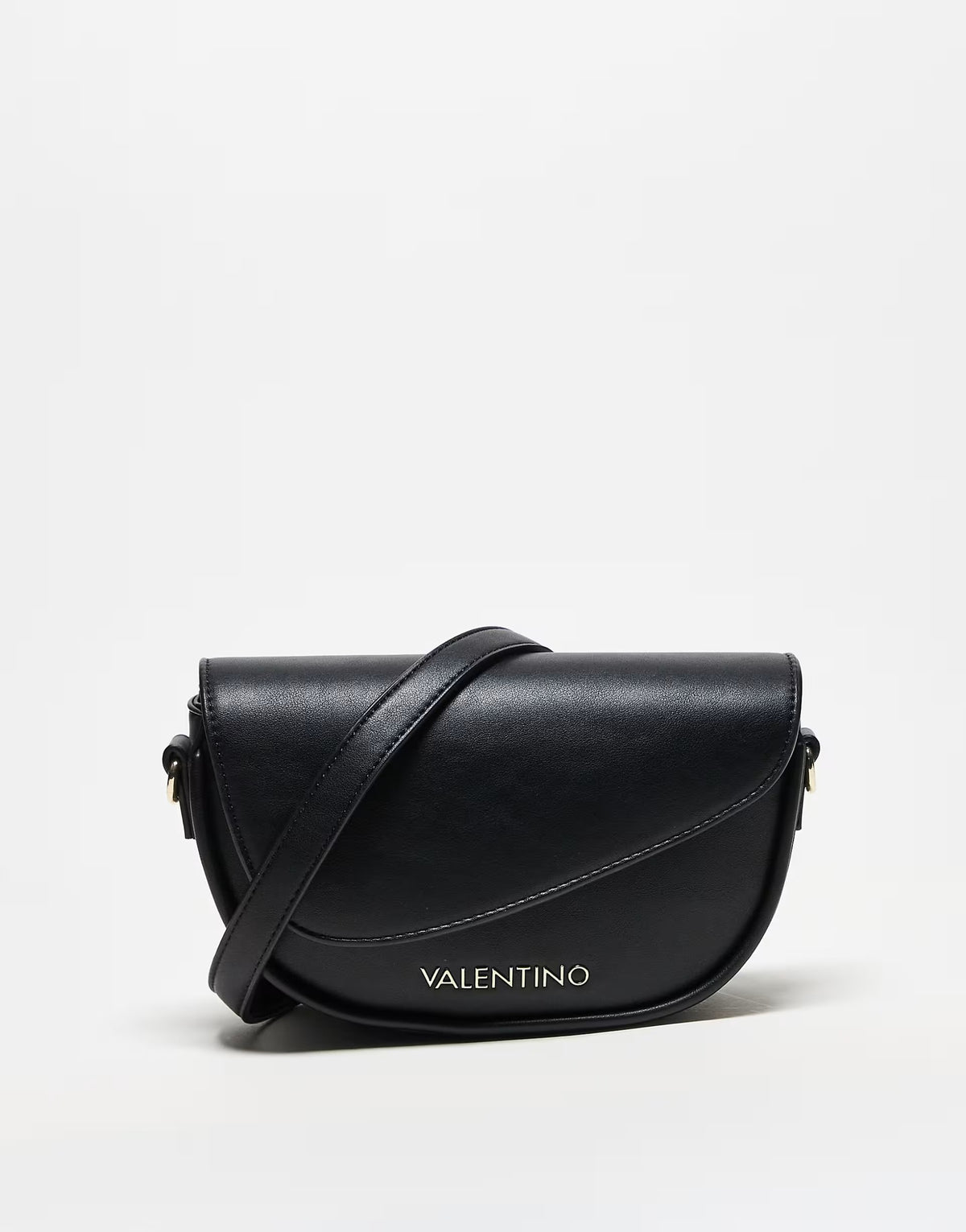 Valentino piper crossbody asymmetric bag in black