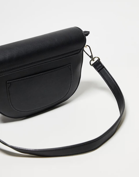 Valentino piper crossbody asymmetric bag in black