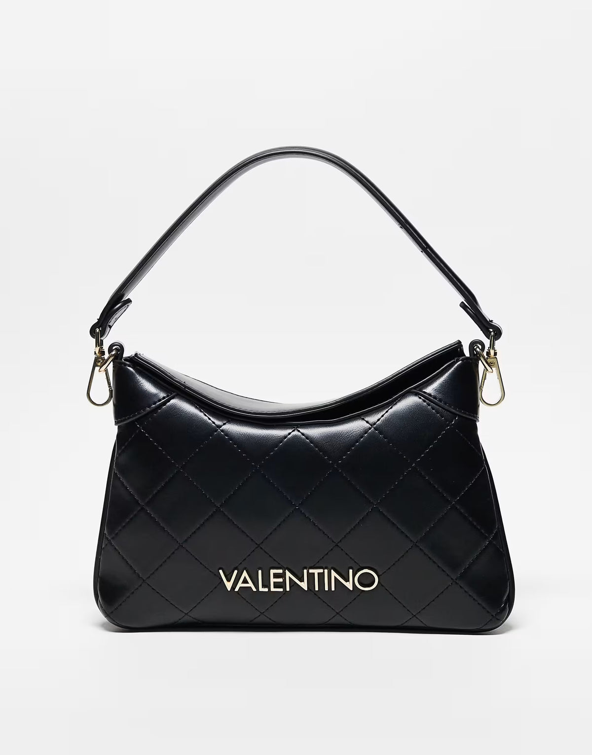 Valentino nur re quilted shoulder bag with crossbody strap in black