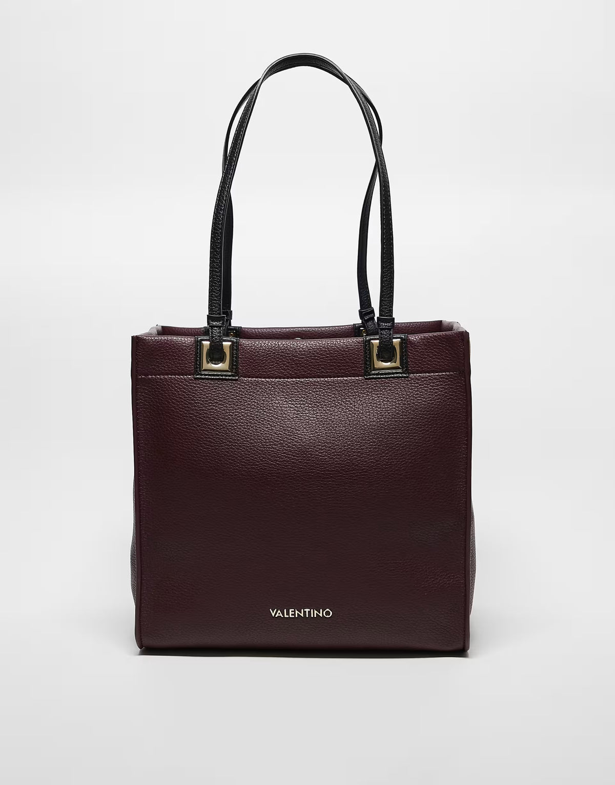 Valentino post re tote shoulder bag in burgundy