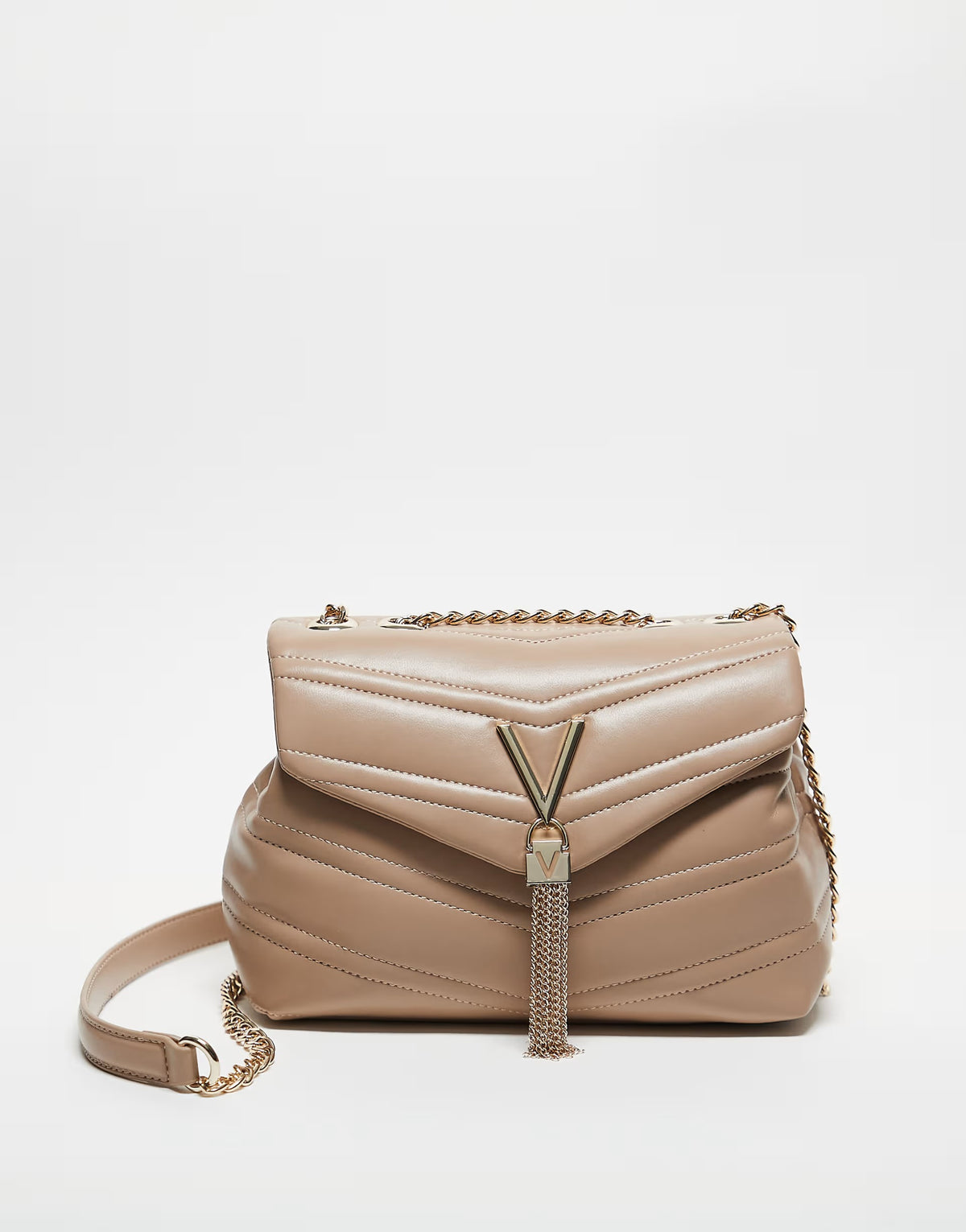 Valentino privilege quilted shoulder bag in beige