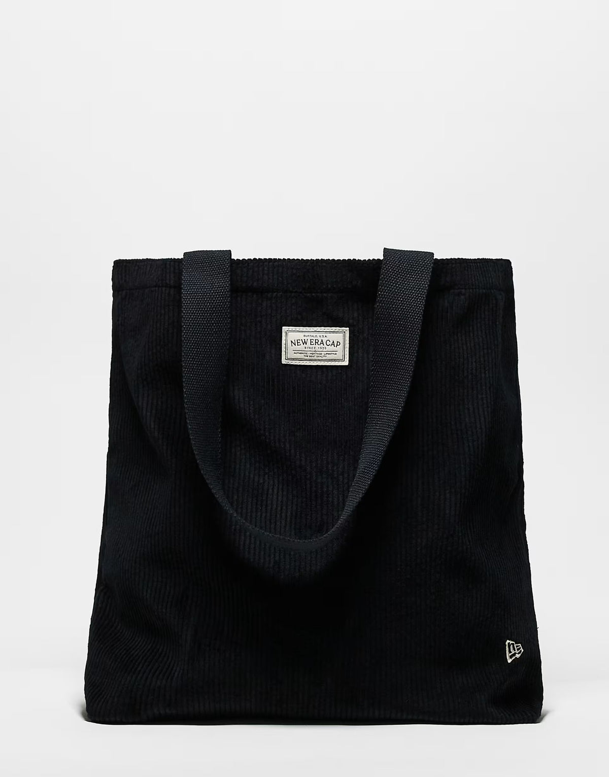 New Era cord logo tote bag in black