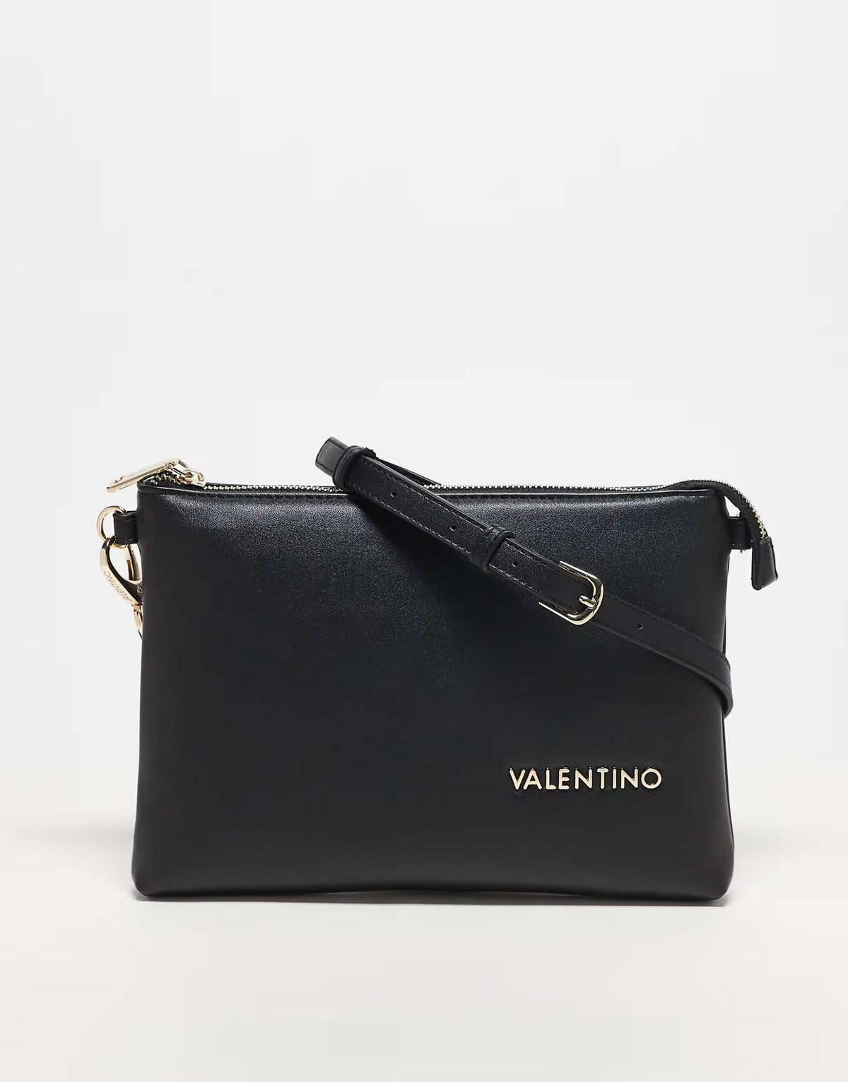 Valentino jasmin large wristlet clutch bag in black