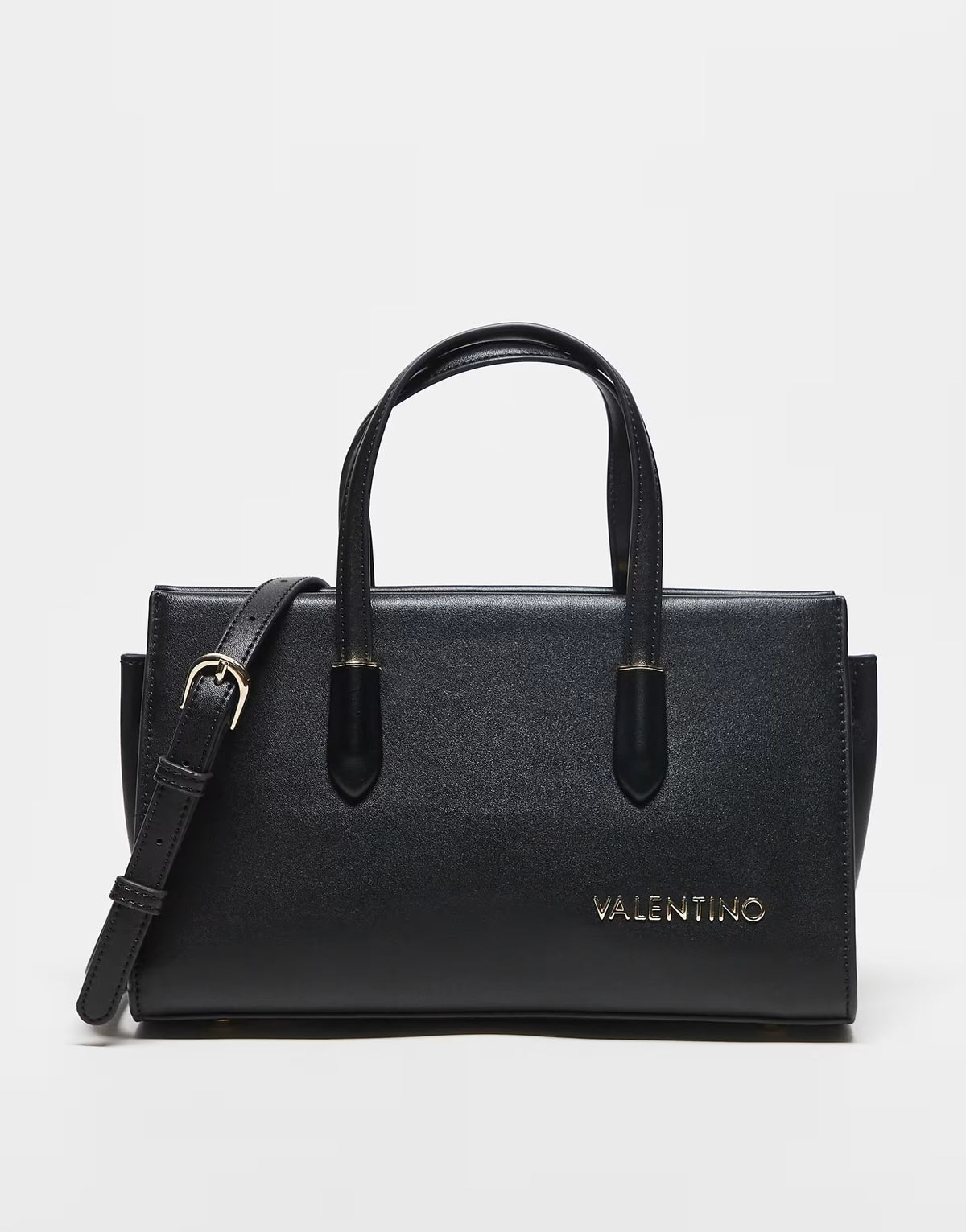 Valentino jasmin top handle bag with detachable crossbody strap in black