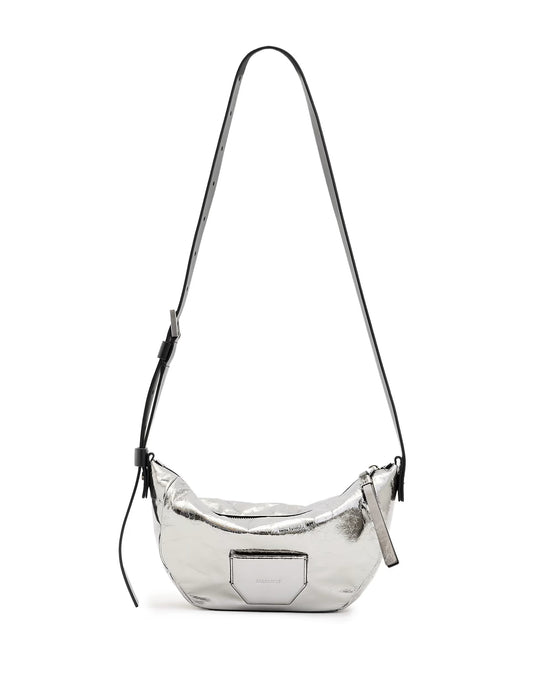 Allsaints Madea crossbody bag in gunmetal grey