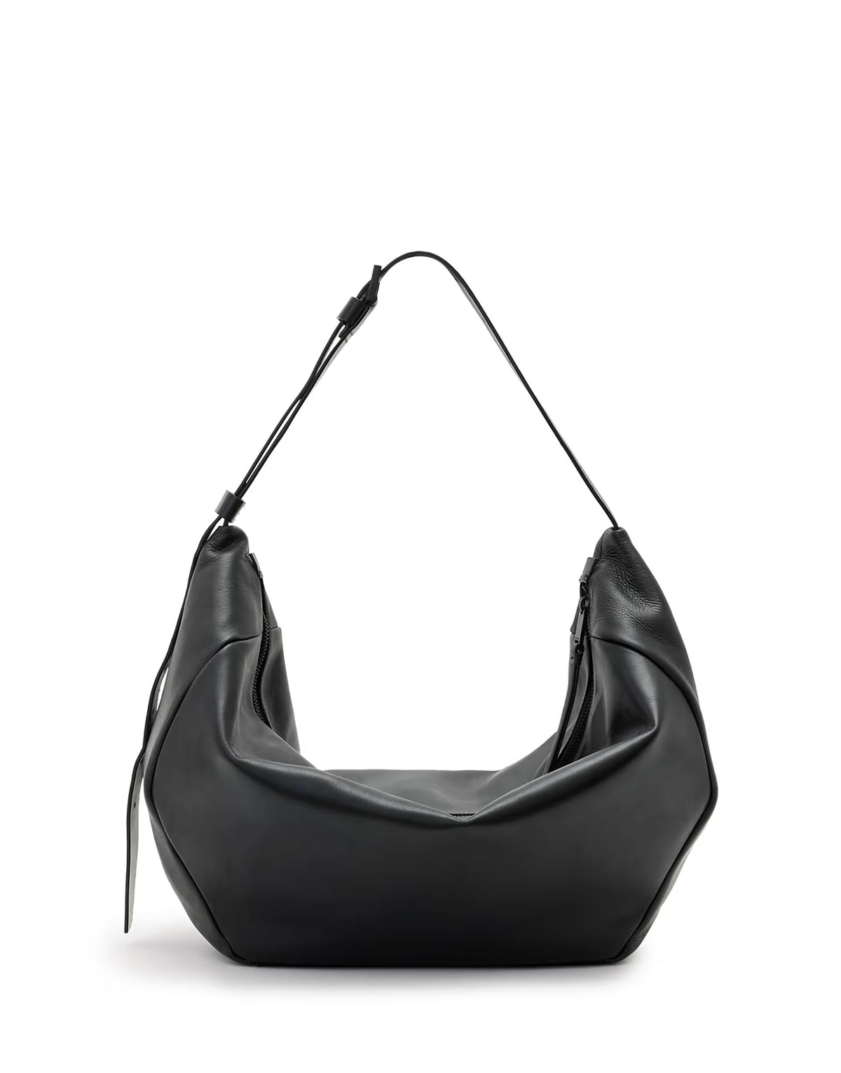 AllSaints real leather Madea oversized bag in black